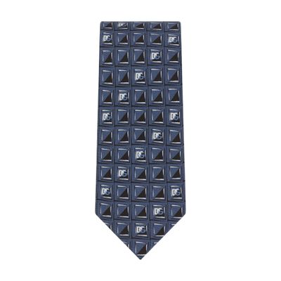 Dolce & Gabbana Micro-designs logo silk jacquard tie