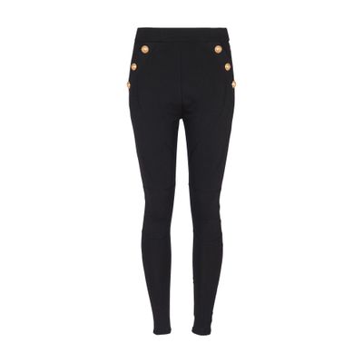 Balmain 6-Button Knit Leggings