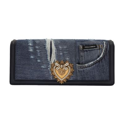 Dolce & Gabbana Patchwork denim Devotion baguette bag