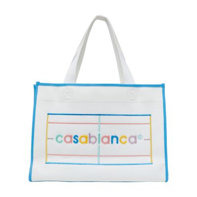 Casablanca Embroidered knit shopper