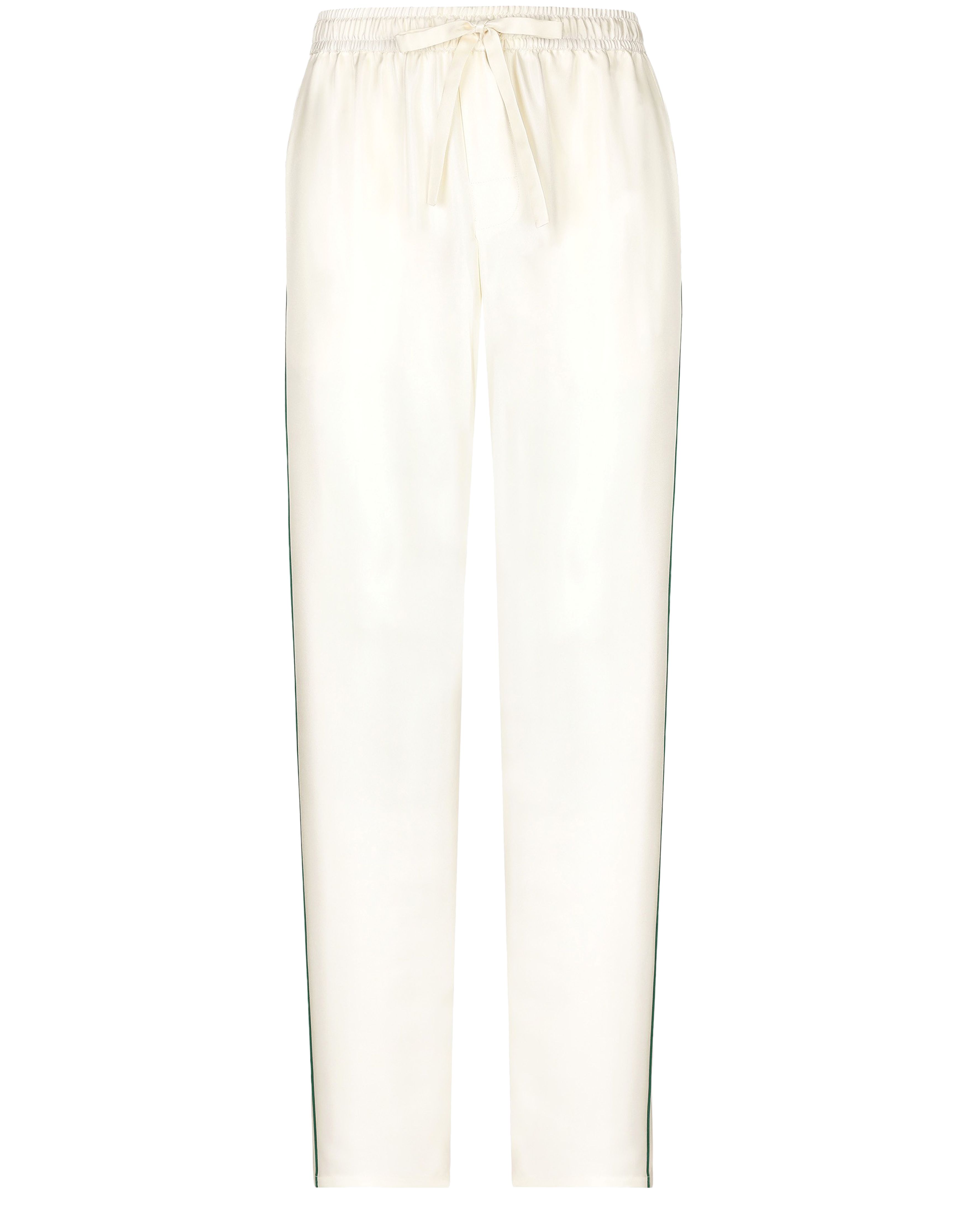 Dolce & Gabbana Silk jogging pants with embroidery