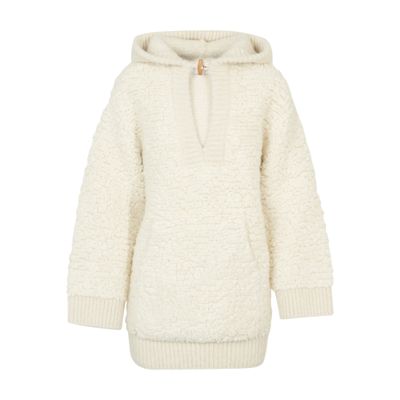 Celine Sweater with hood in alpaca wool