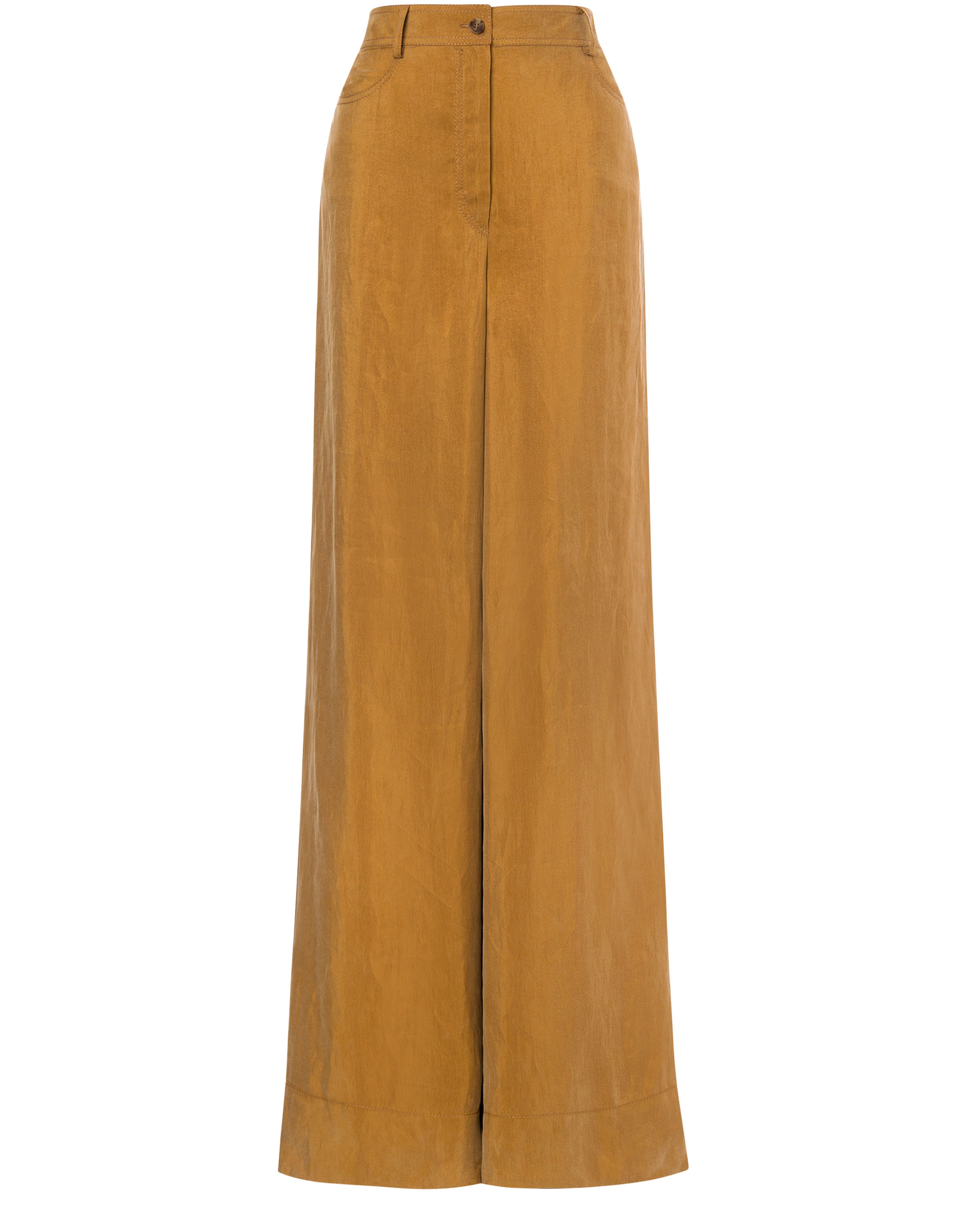 Alberta Ferretti Wide-leg washed twill trousers