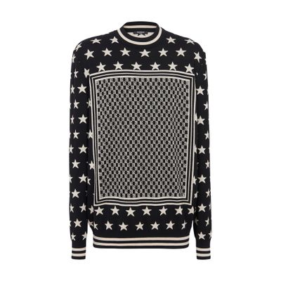 Balmain Mini Monogram Stars Sweater