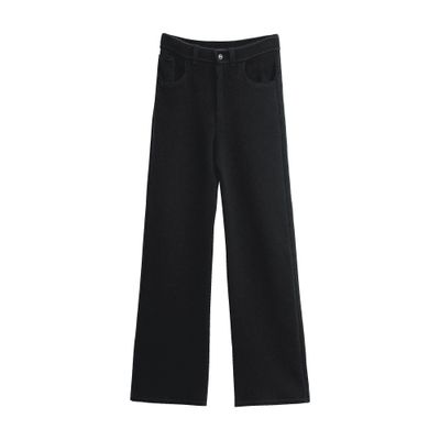 Barrie Denim cashmere and cotton trousers