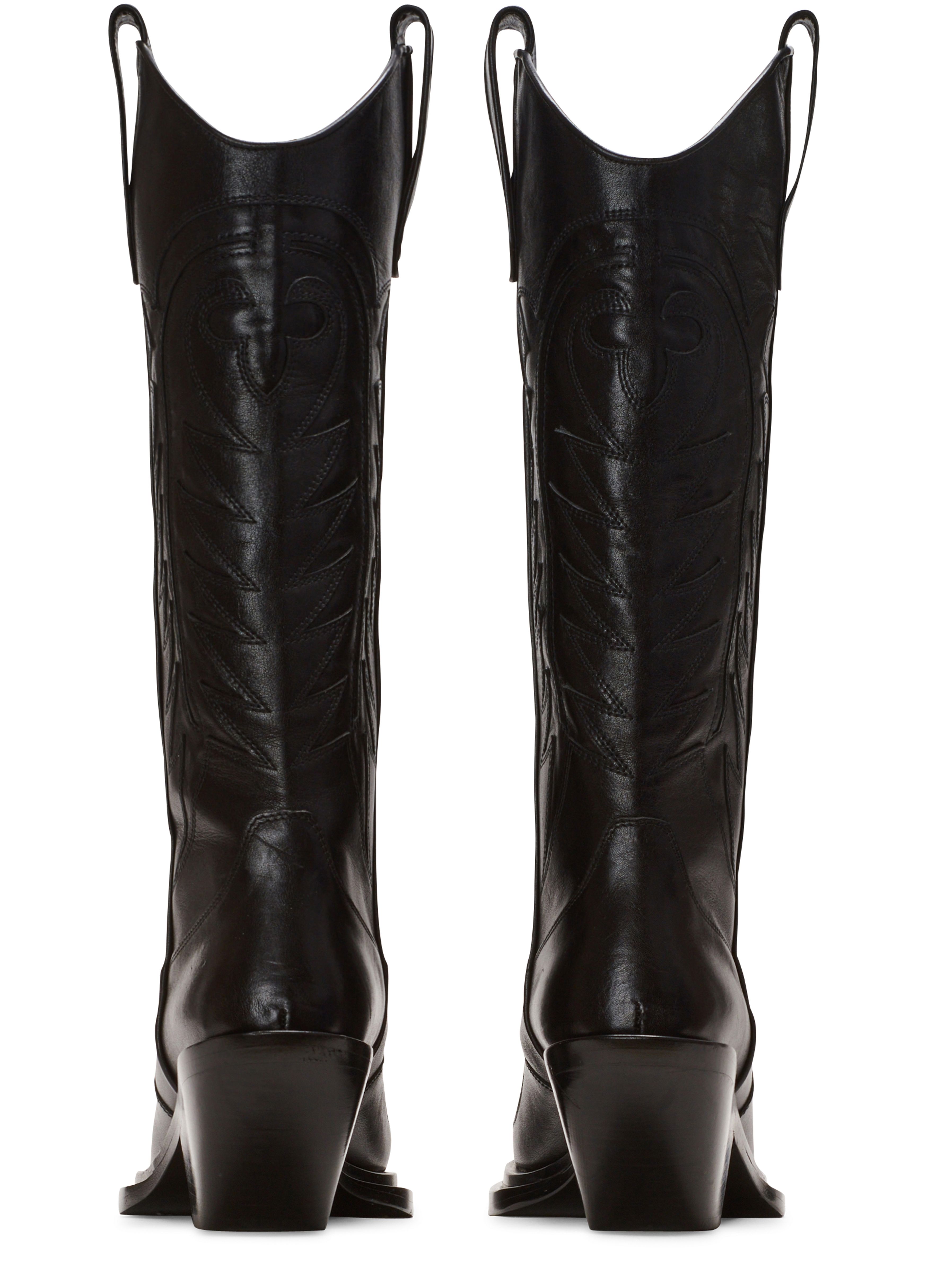 Balmain Dan Patchwork Leather Boots