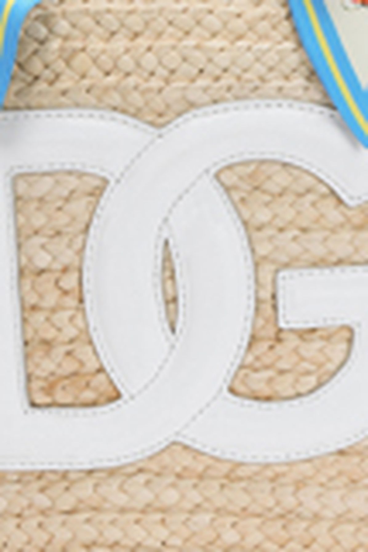 Dolce & Gabbana Straw Kendra bag with DG logo