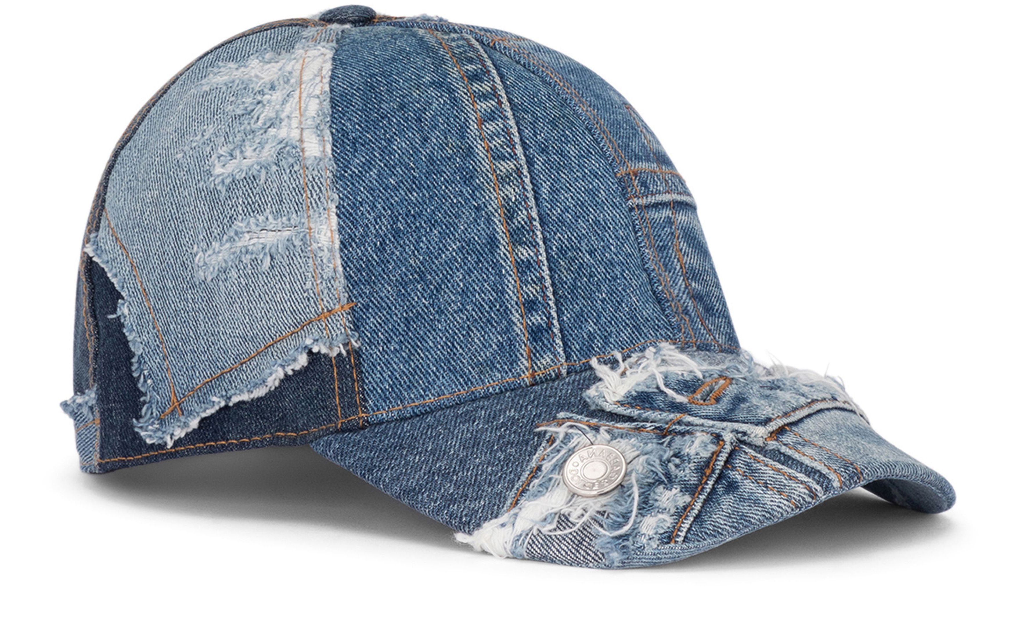 Dolce & Gabbana Denim patchwork baseball cap