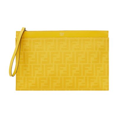 FENDI FF Jacquard Flat Pouch Medium