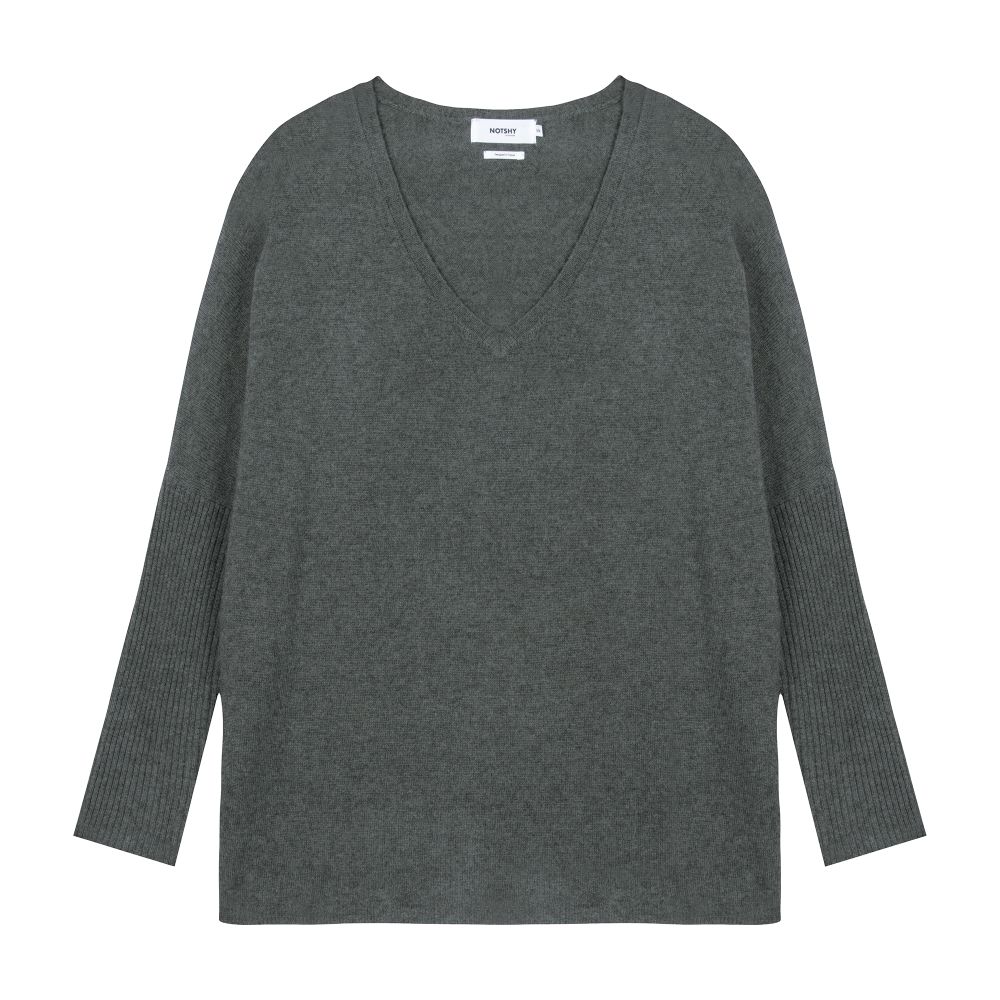  Faustine v-neck cashmere poncho