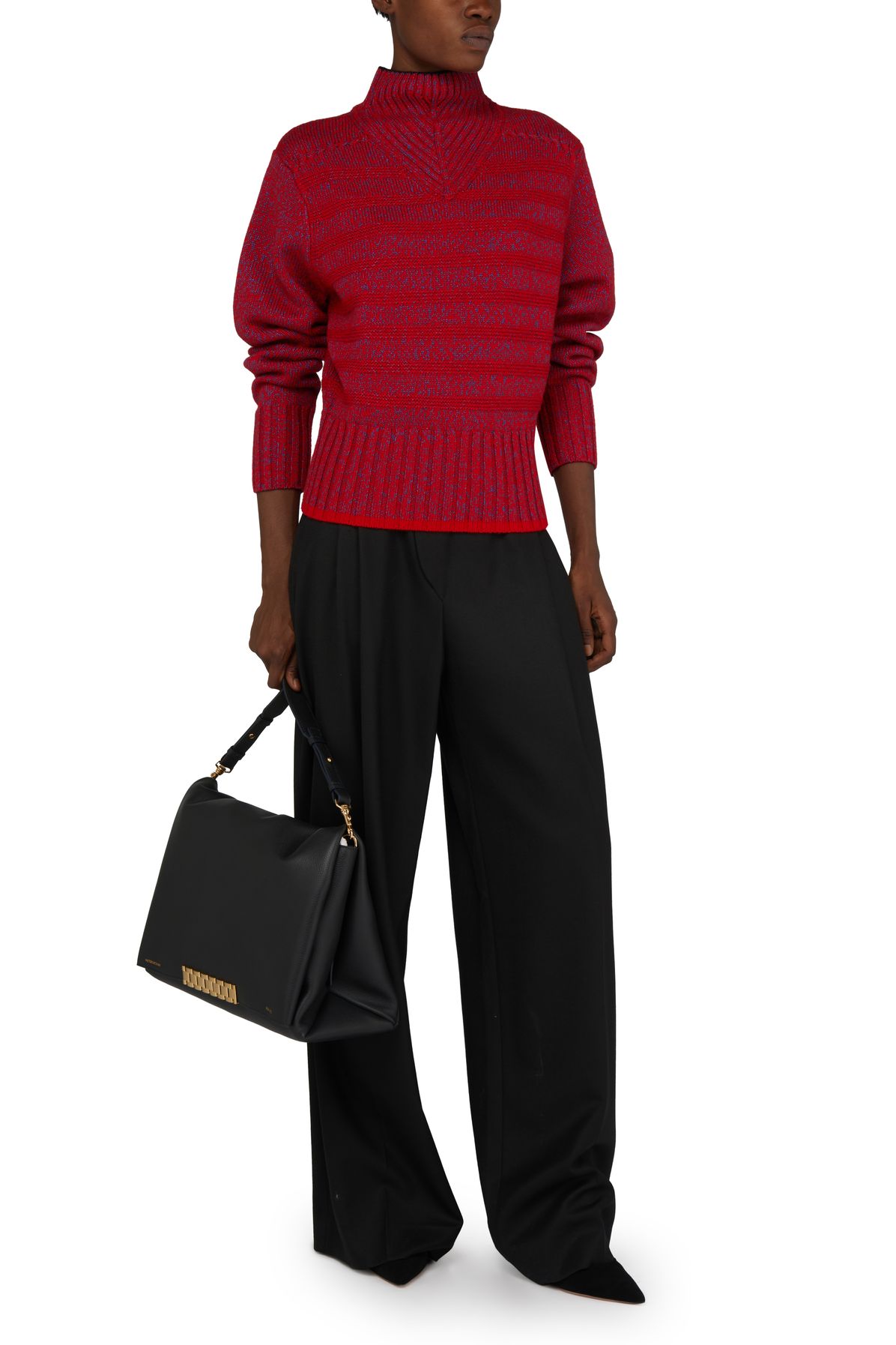 Victoria Beckham Ribbed Detail Polo Neck