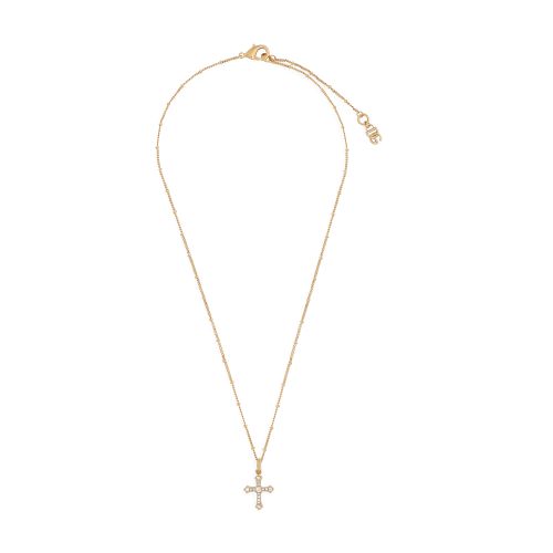 Dolce & Gabbana Rosary necklace with rhinestone cross and logo