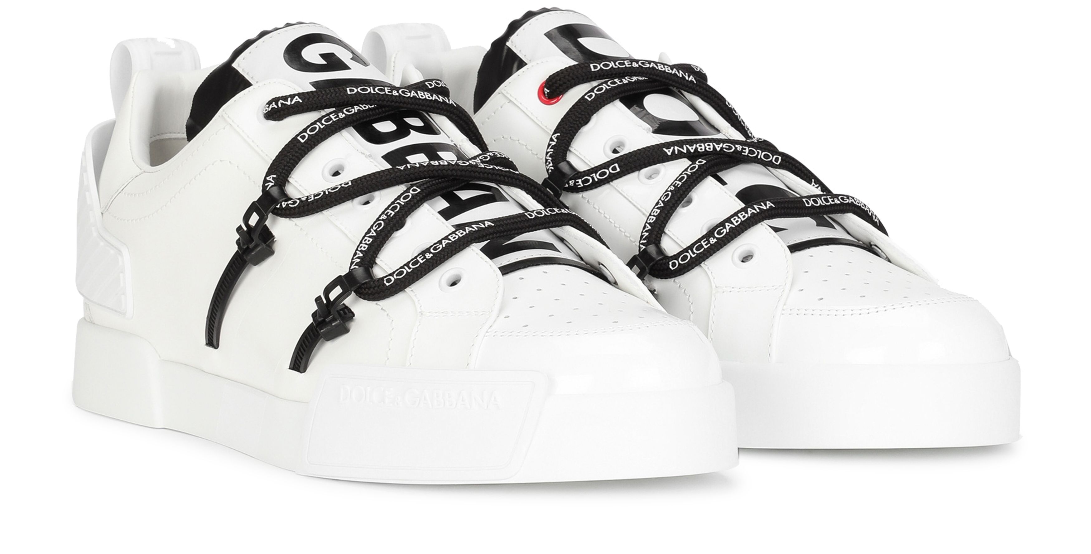 Dolce & Gabbana Calfskin Portofino sneakers with maxi-logo