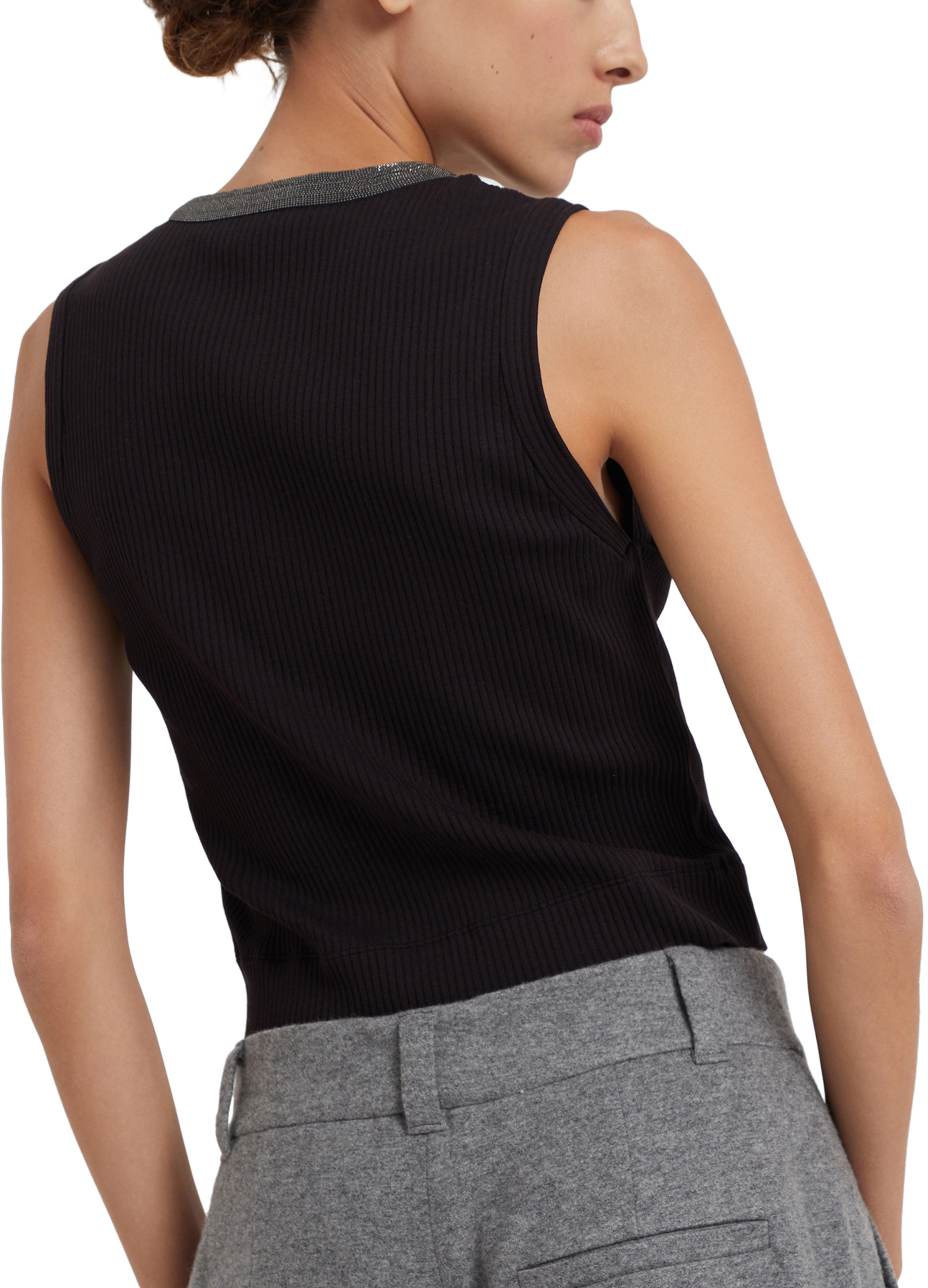 Brunello Cucinelli Ribbed jersey top