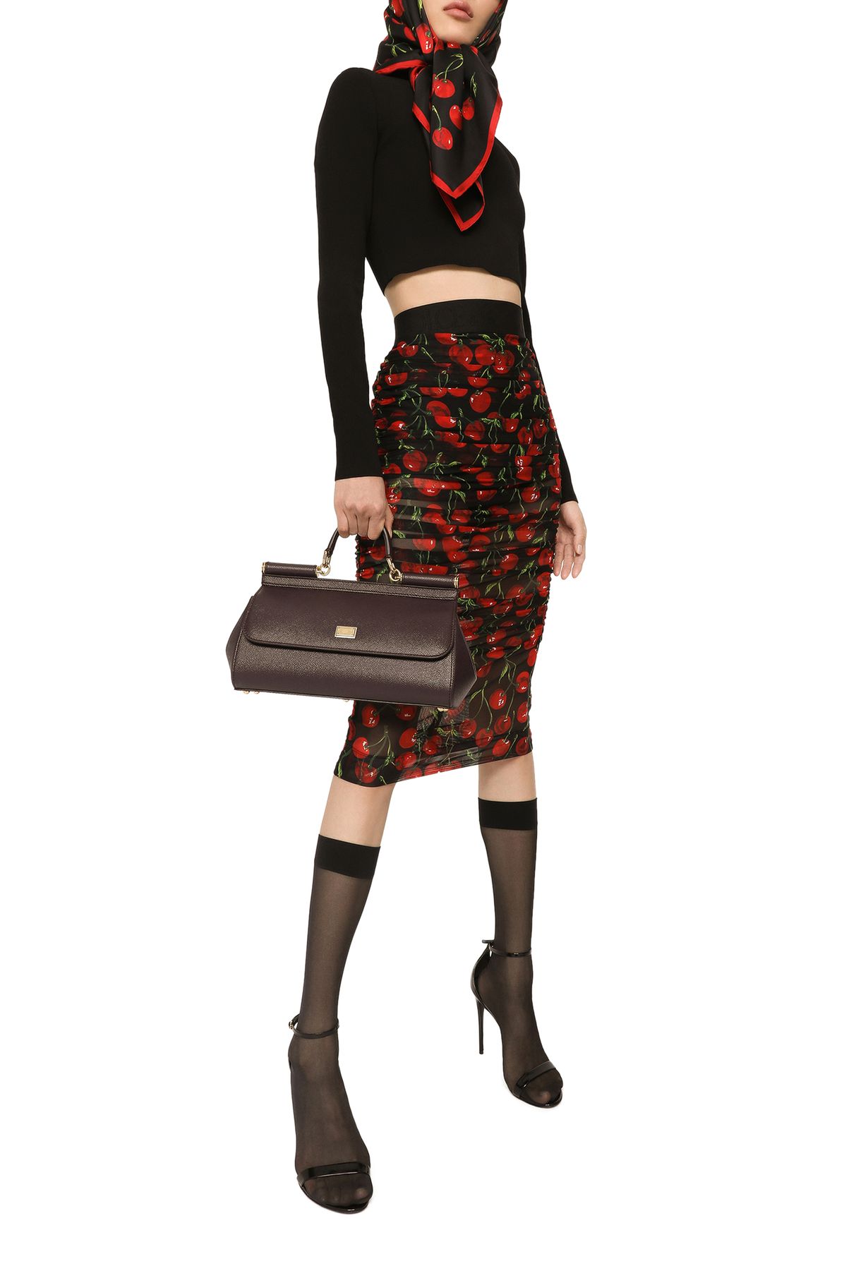 Dolce & Gabbana Midi skirt with elastic and draping