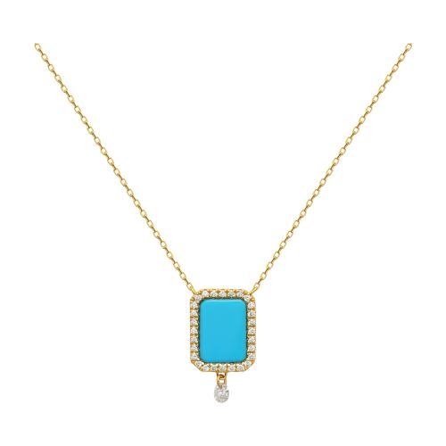 Persée Turquoise diamonds necklace