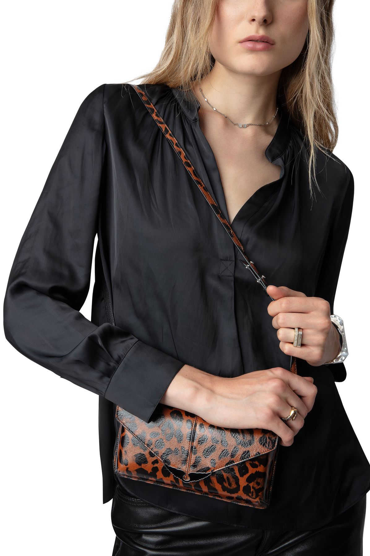 Zadig & Voltaire Borderline Leopard Clutch