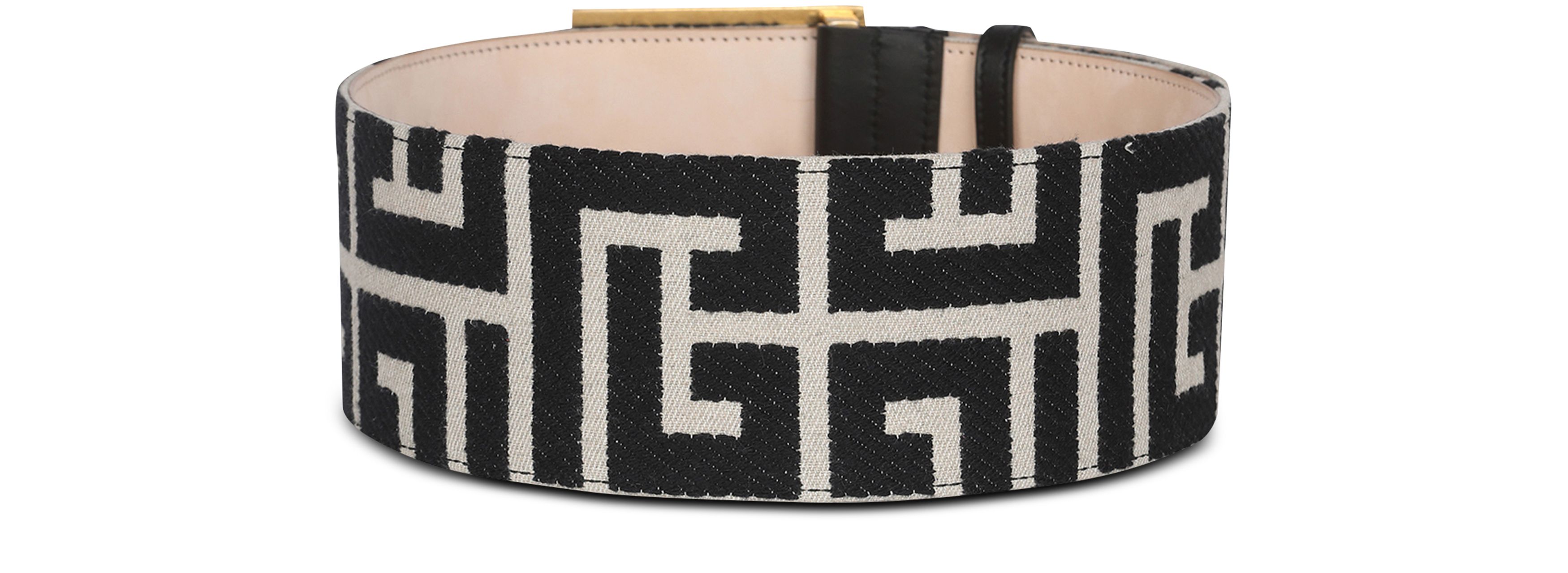 Balmain PB Belt wide jacquard belt