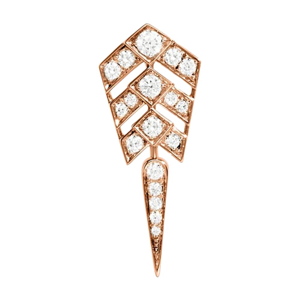  Stairway S diamond & 18k rose gold earring