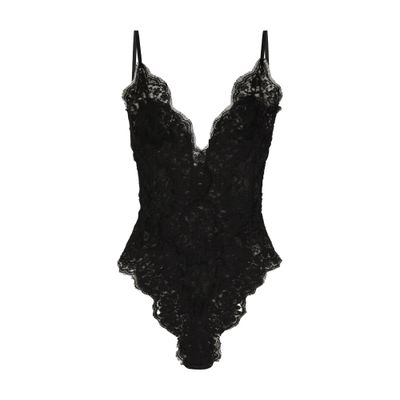 Dolce & Gabbana Tulle and chantilly lace bodysuit