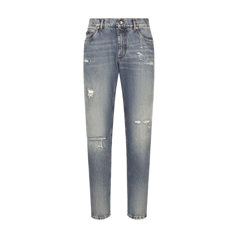 Dolce & Gabbana Regular-fit jeans with abrasions