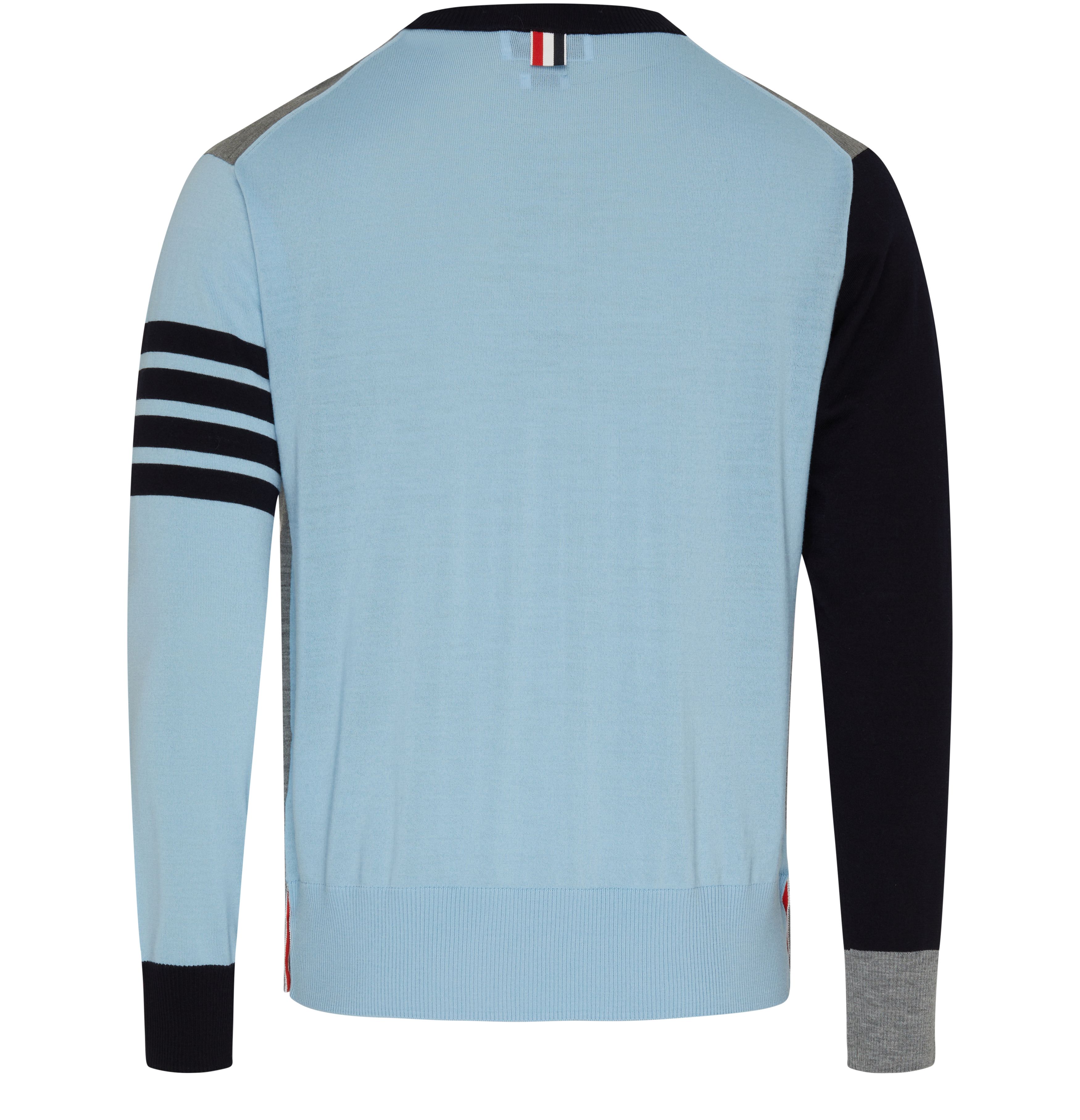 Thom Browne 4-Bar fun mix classic crew neck sweater