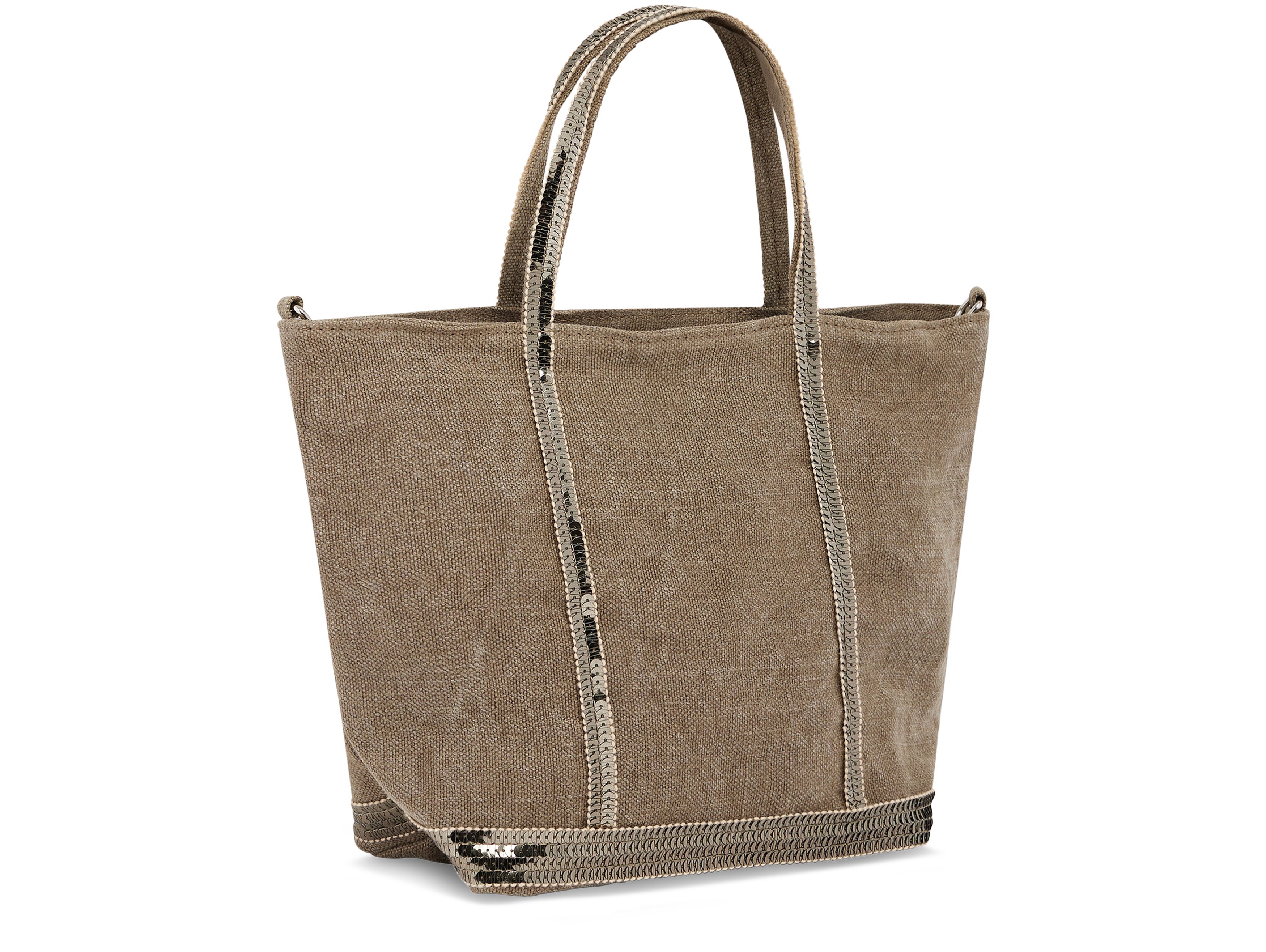  Linen and Sequin S Cabas Tote