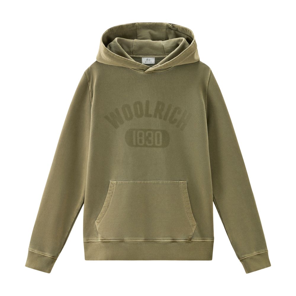 Woolrich Garment-dyed 1830 hoodie in pure cotton