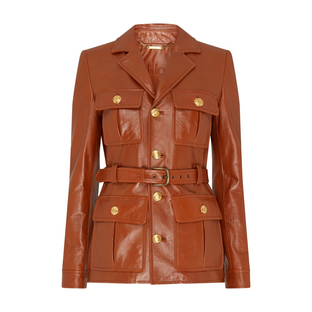 Chloé Leather workwear-style jacket