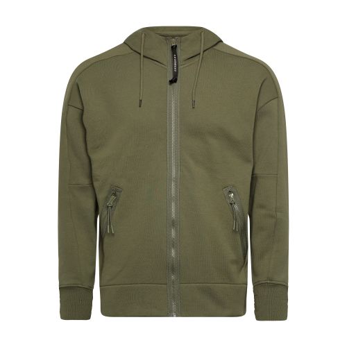 CP COMPANY Diagonal Raised Fleece Goggle zipped hoodie