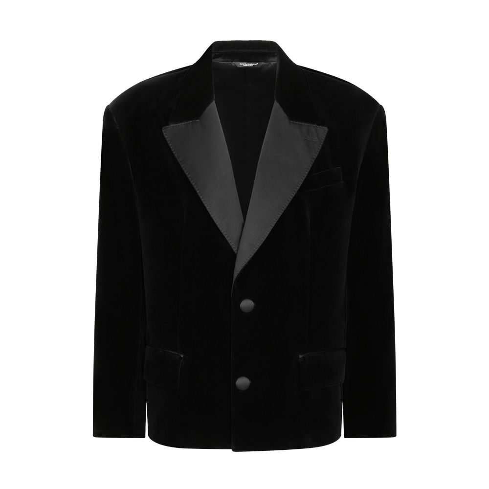 Dolce & Gabbana Oversize single-breasted velvet jacket