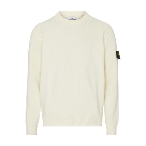 Stone Island Round neck sweater with logo patch