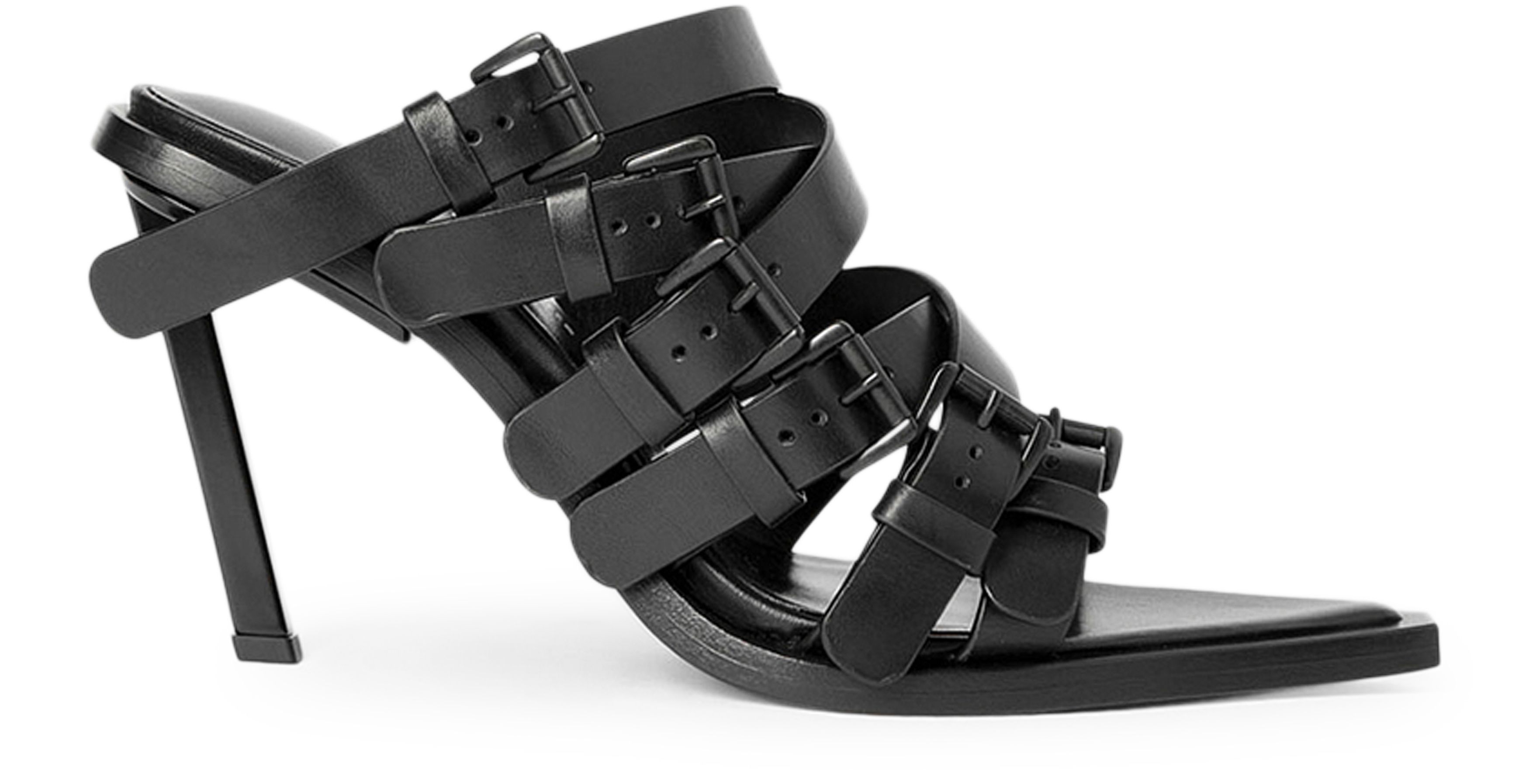 Ann Demeulemeester Nel high heeled mules with belts