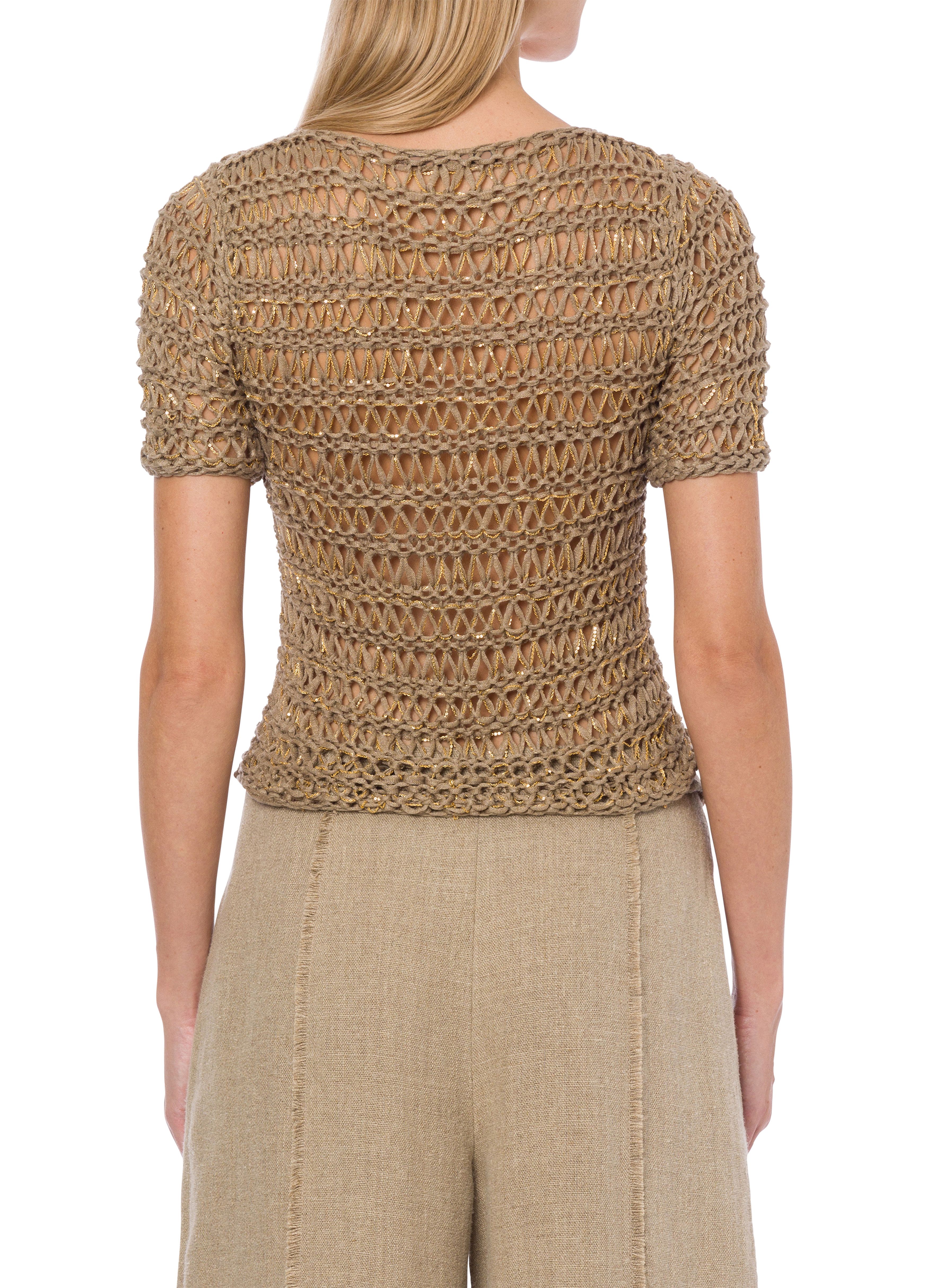 Alberta Ferretti Sweater in linen ribbon