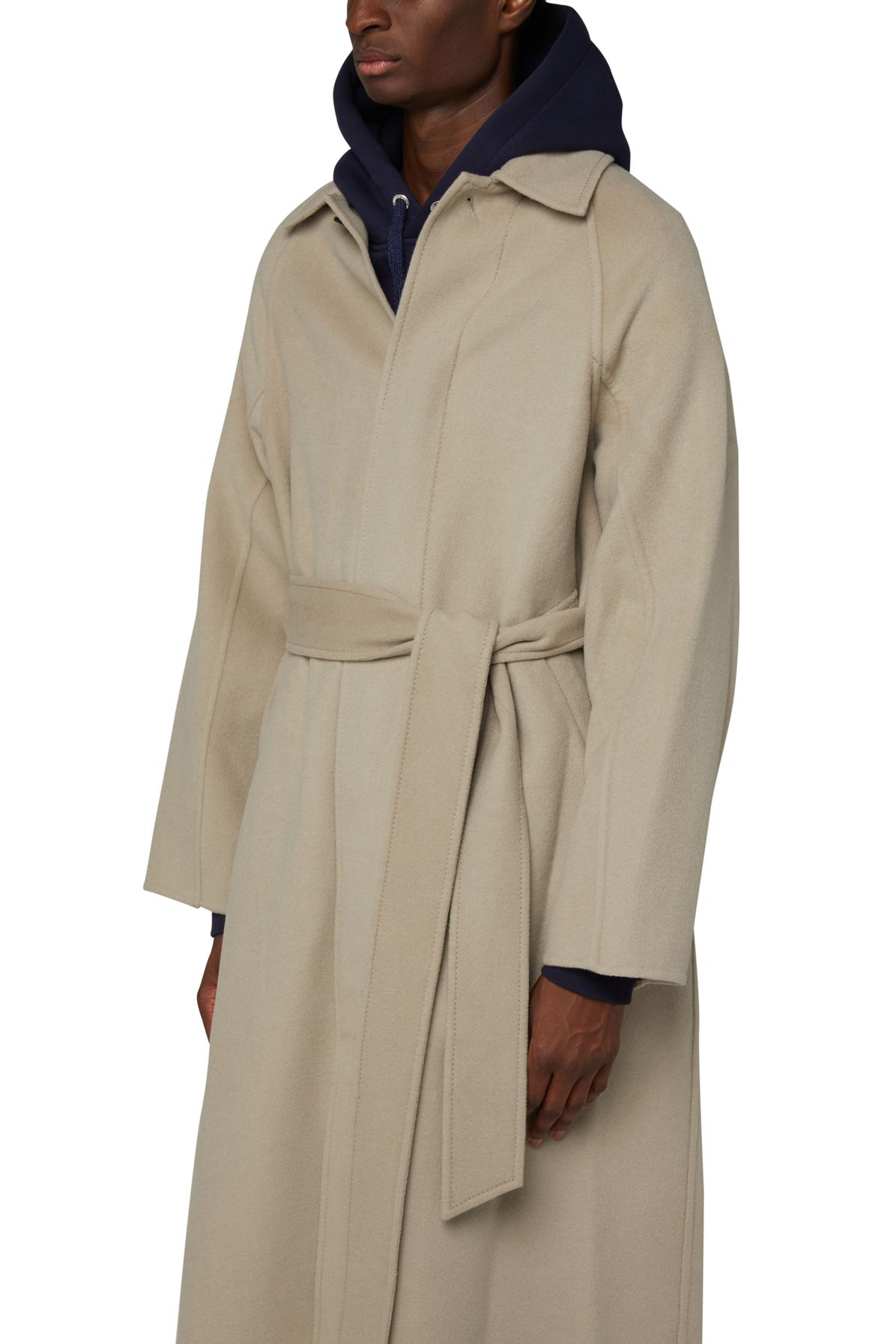 Ami Paris Long belted coat