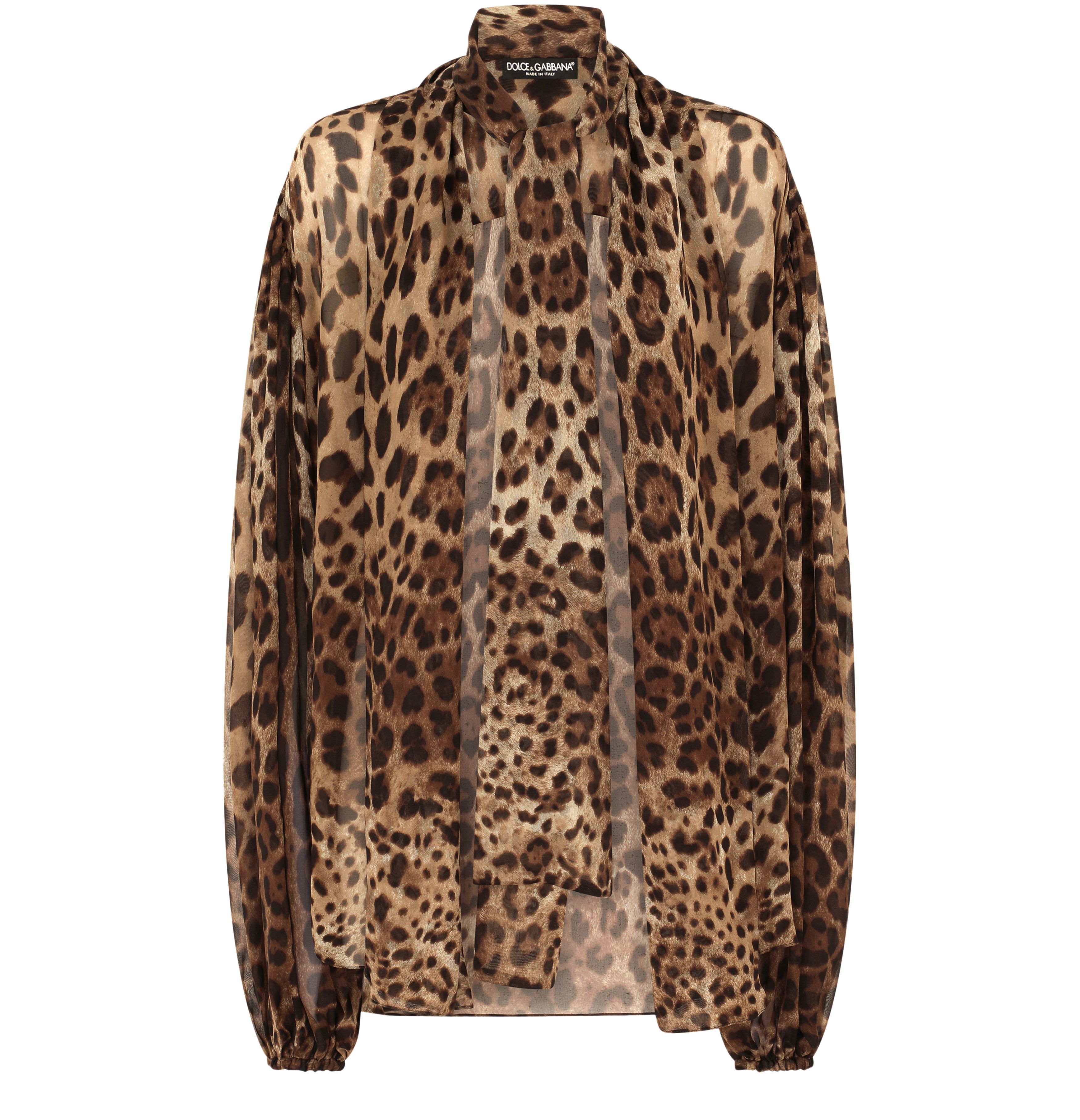 Dolce & Gabbana Leopard-print chiffon shirt