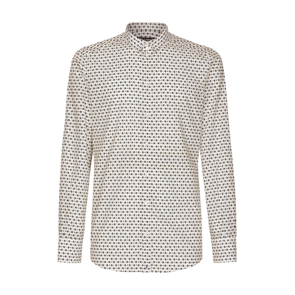 Dolce & Gabbana DG Logo Print Popeline Shirt