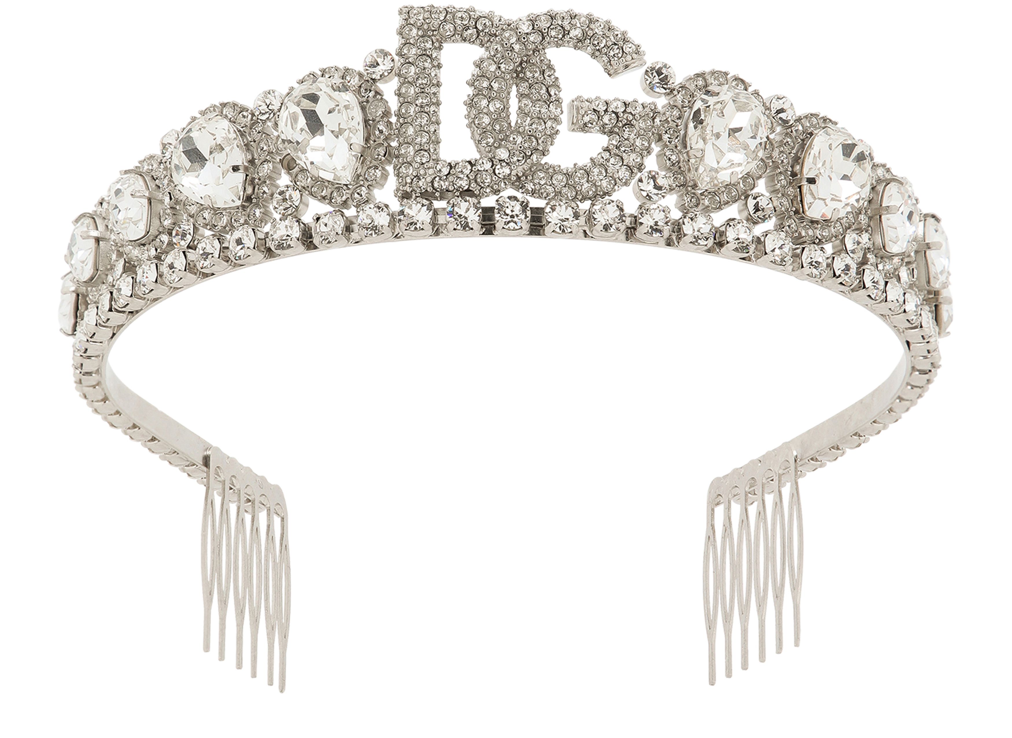 Dolce & Gabbana Diadem with crystal embellishment and DG logo