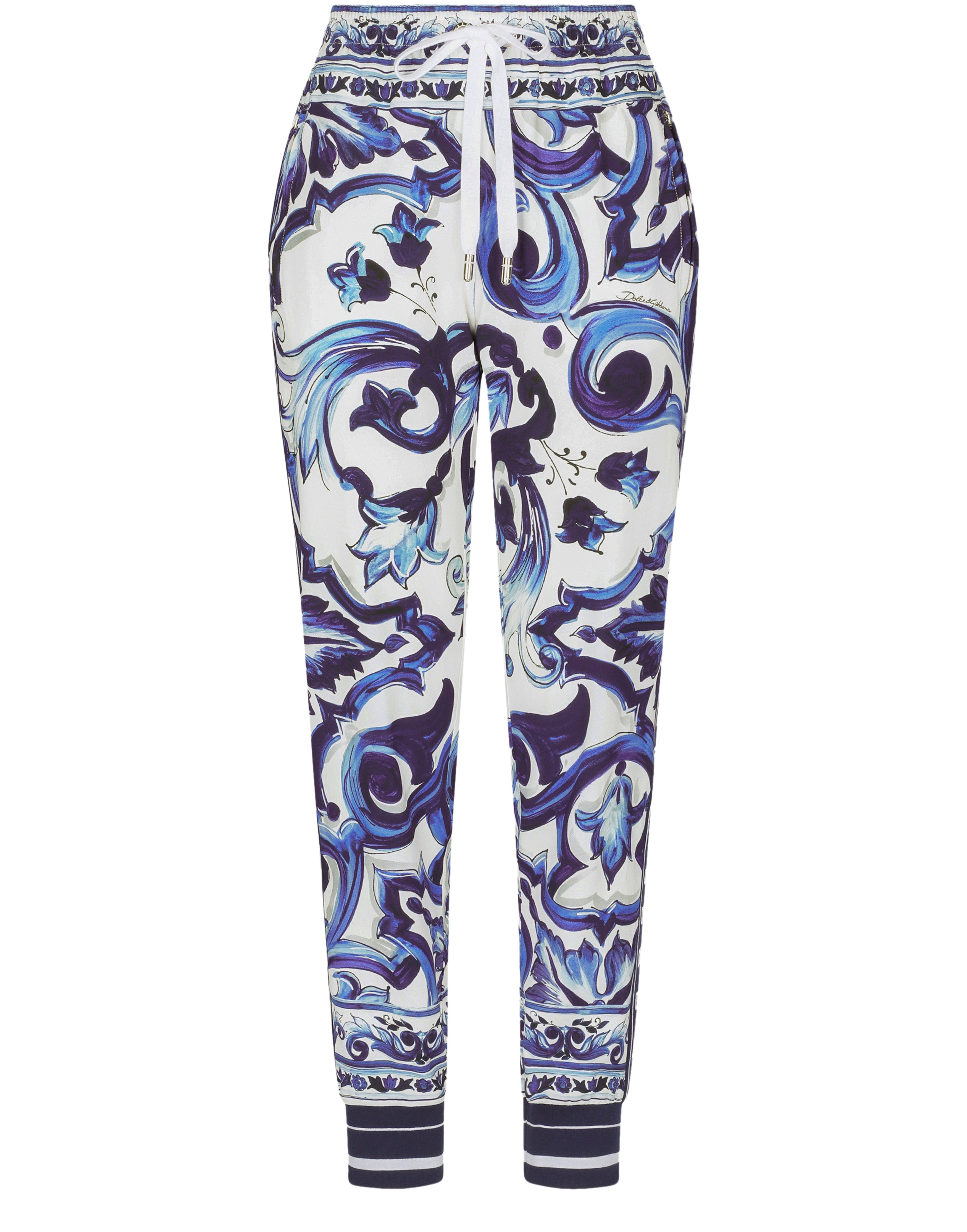 Dolce & Gabbana Majolica-print cady jogging pants