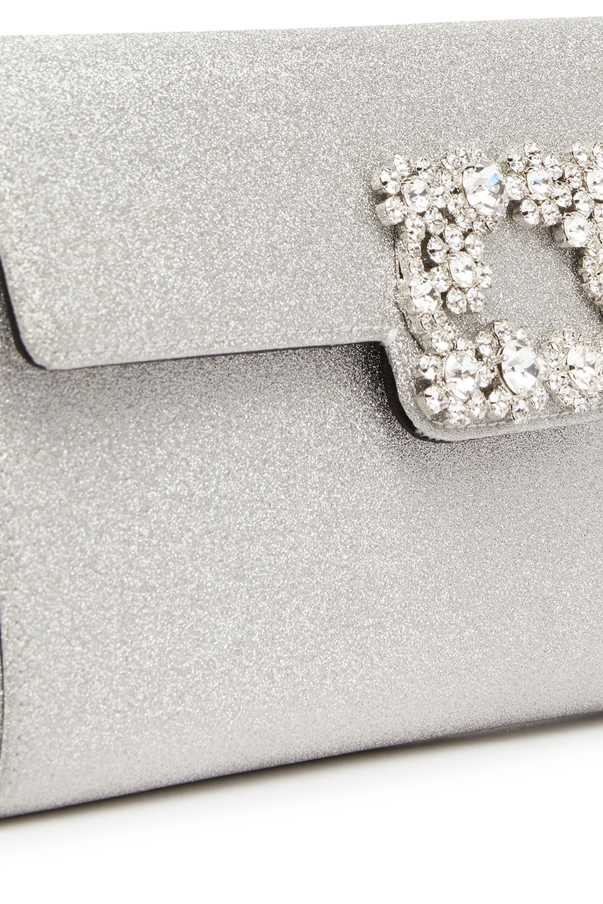 Roger Vivier Sequined clutch bag with flower buckle