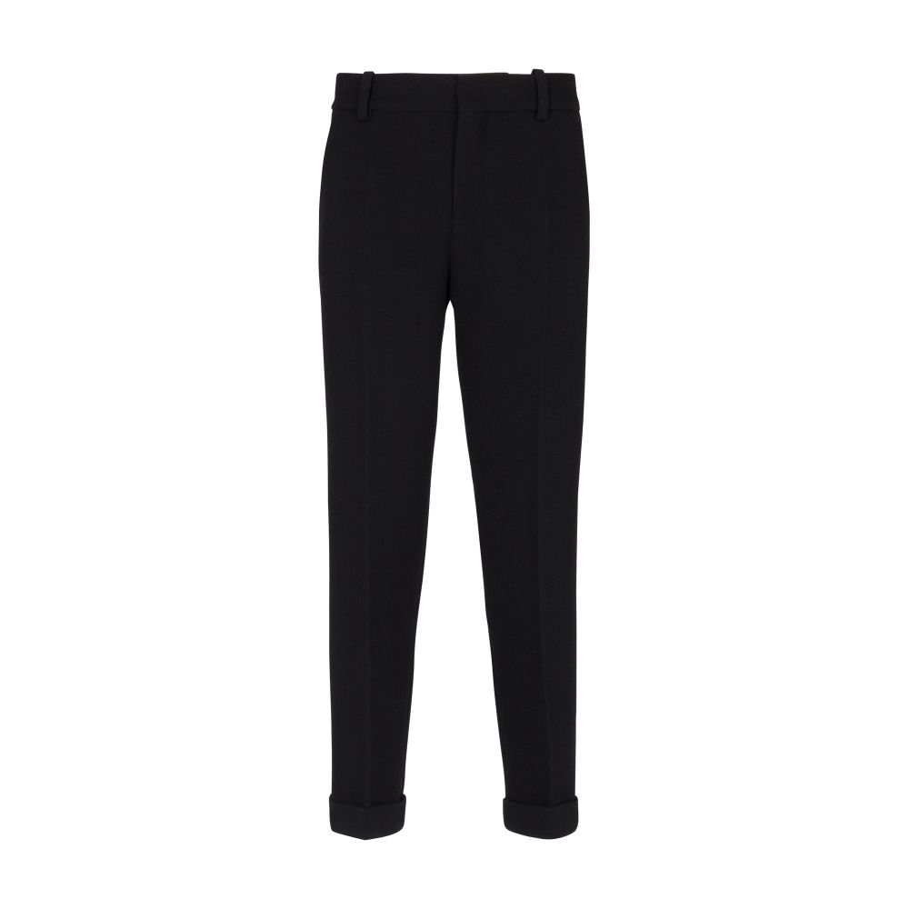 Balmain Crepe Straight-Cut Trousers