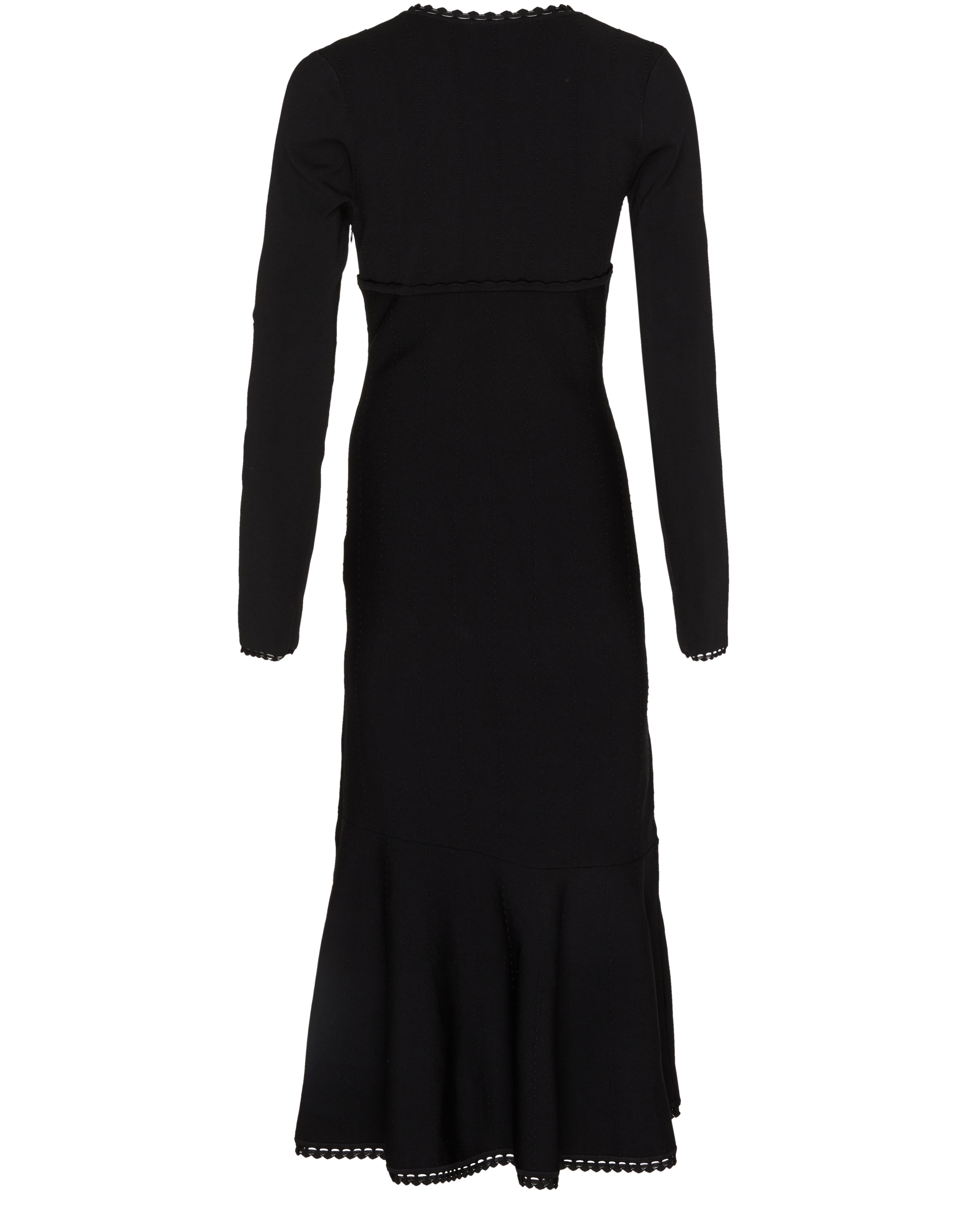 Victoria Beckham Long Sleeve V Neck Dress