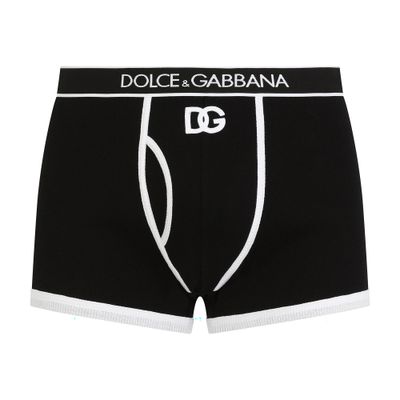 Dolce & Gabbana Fine-rib cotton boxers with DG logo