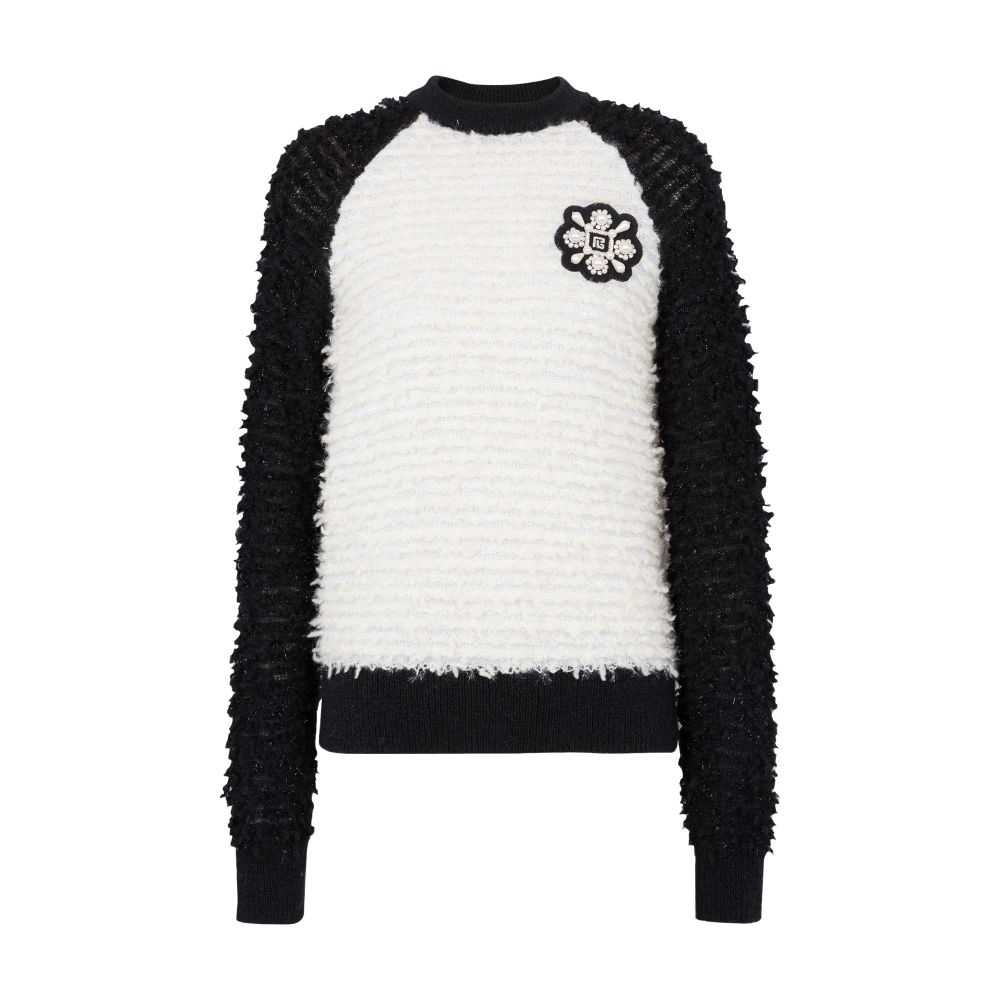 Balmain Lurex Textured Tweed Jumper