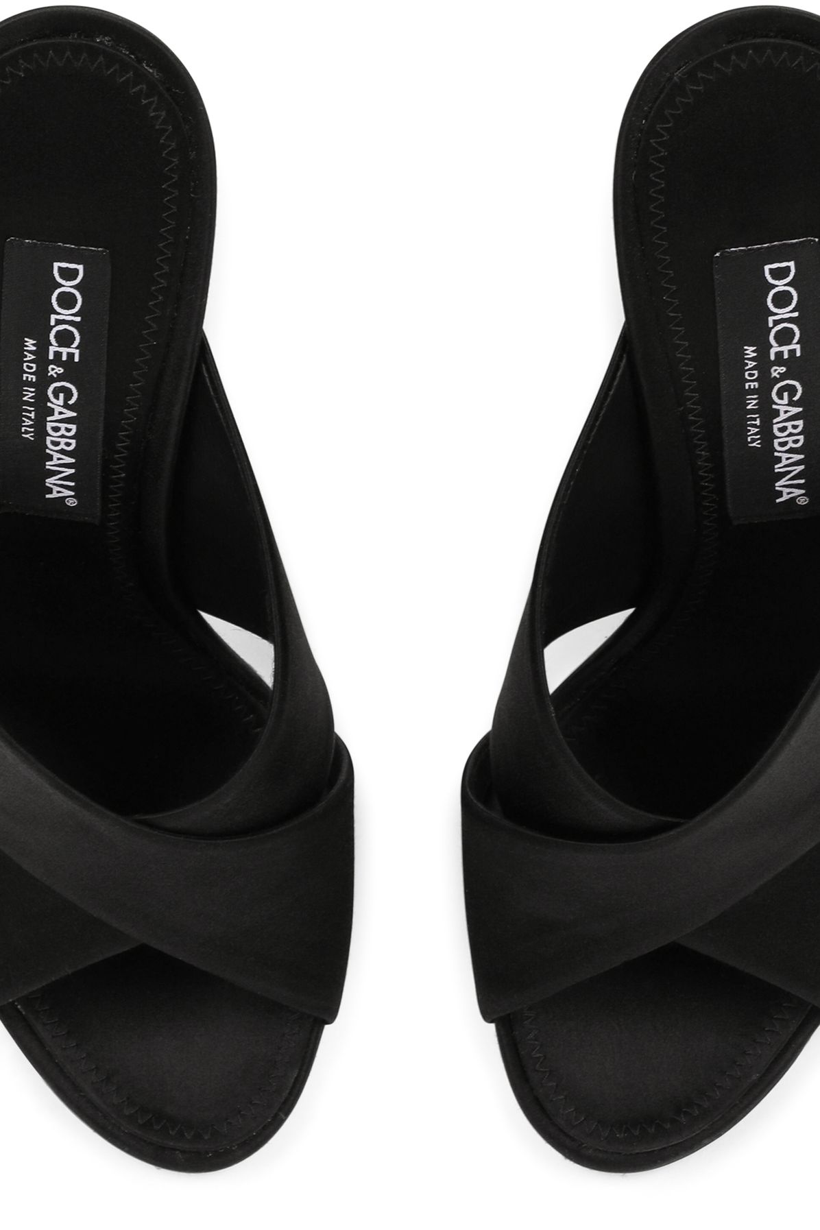 Dolce & Gabbana Satin mules with geometric heel