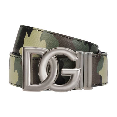 Dolce & Gabbana Reversible camouflage-print calfskin belt