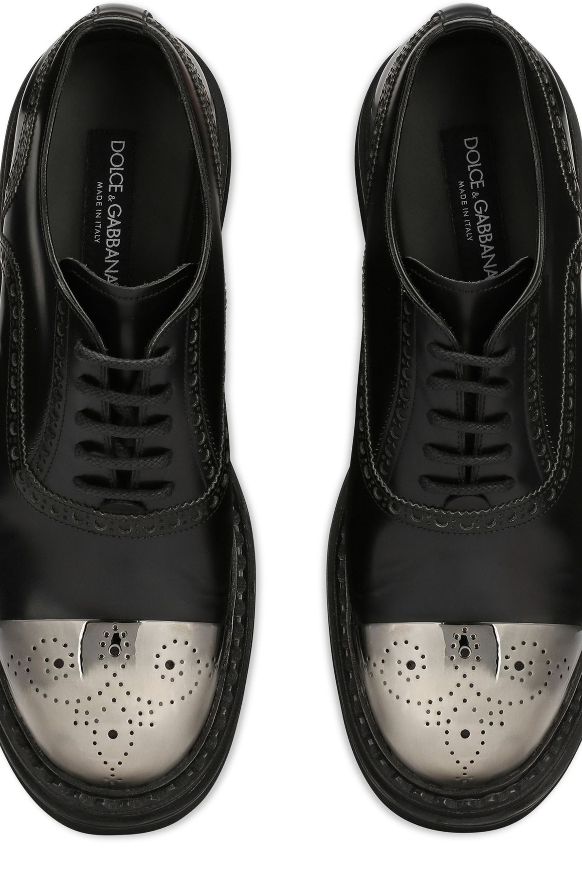 Dolce & Gabbana Brushed Calf Leather Derby Shoes