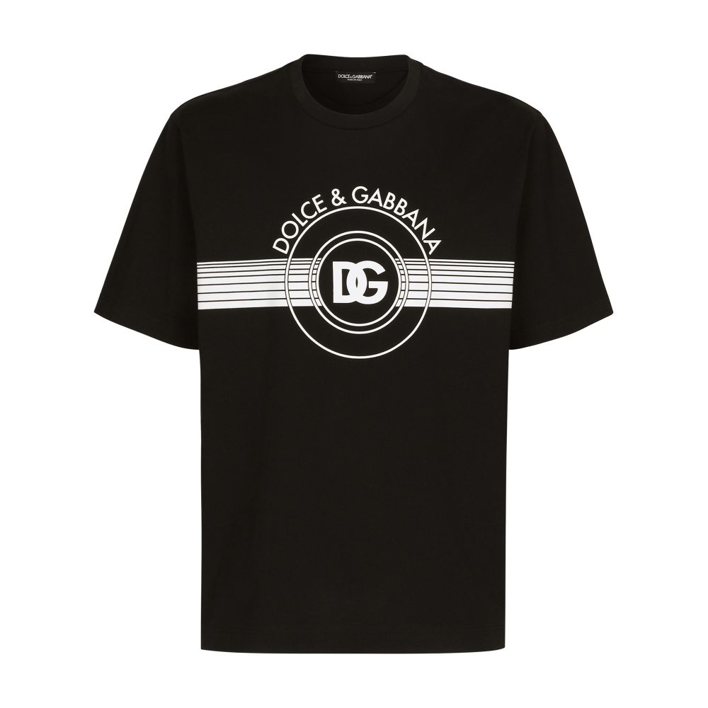 Dolce & Gabbana Cotton Interlock T-Shirt with Logo Print