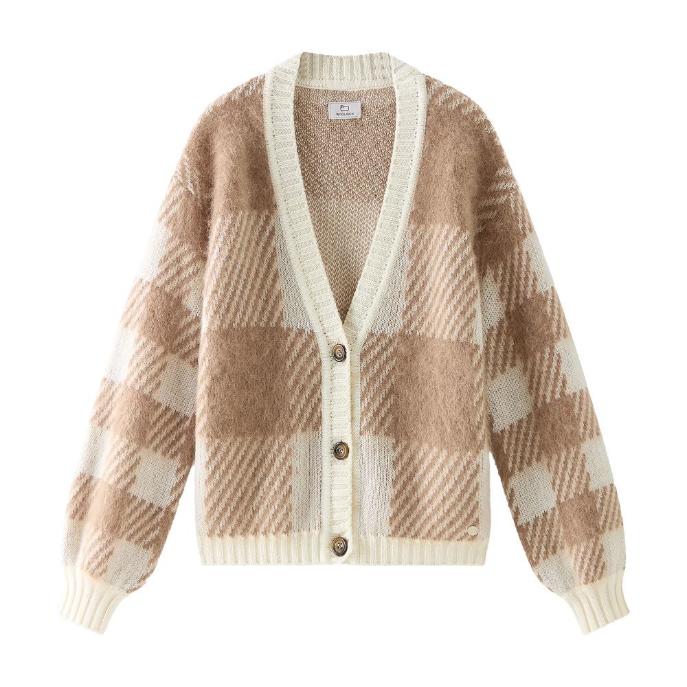 Woolrich Check Wool Cardigan