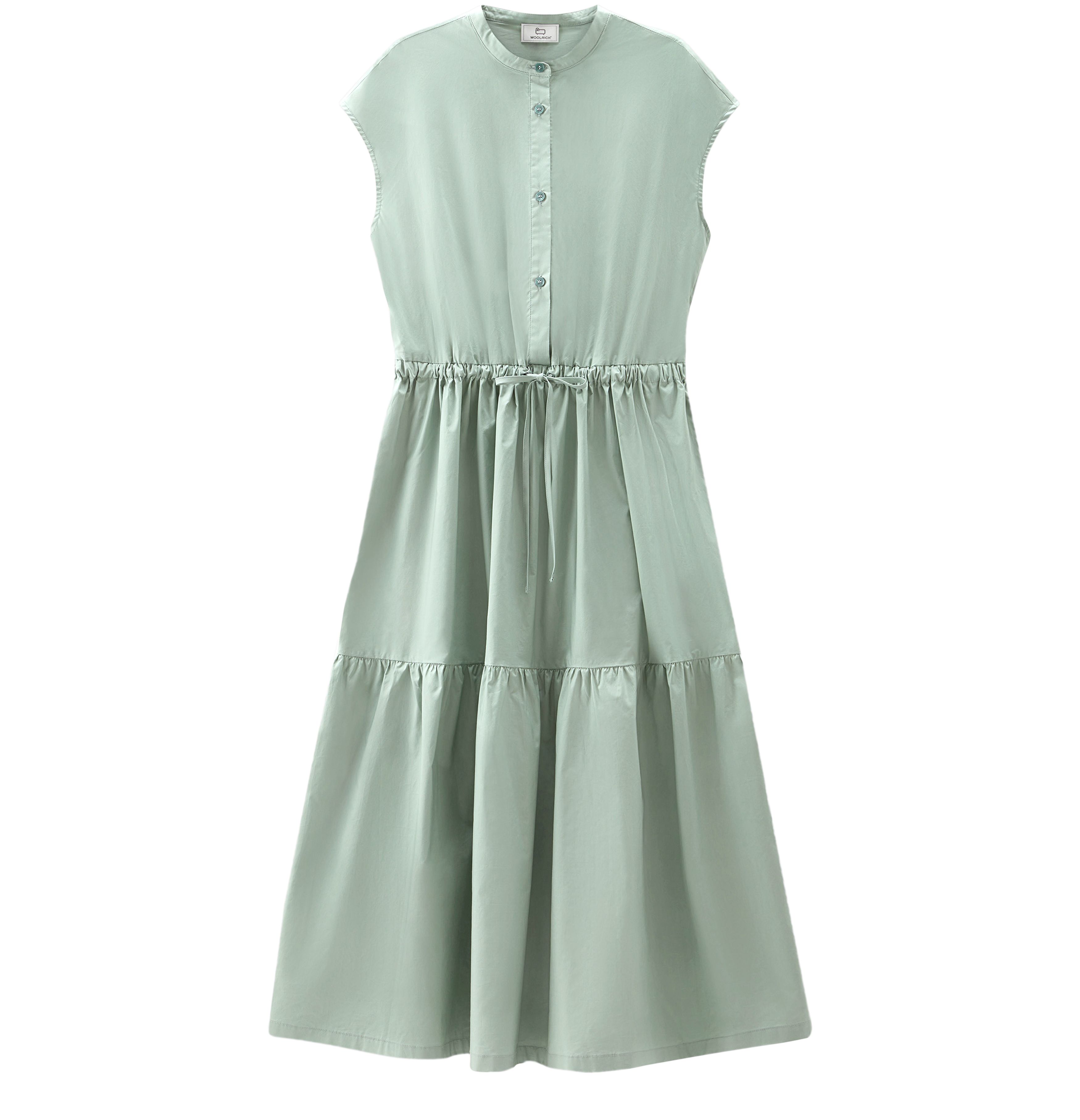 Woolrich Poplin dress in pure cotton with ruffles